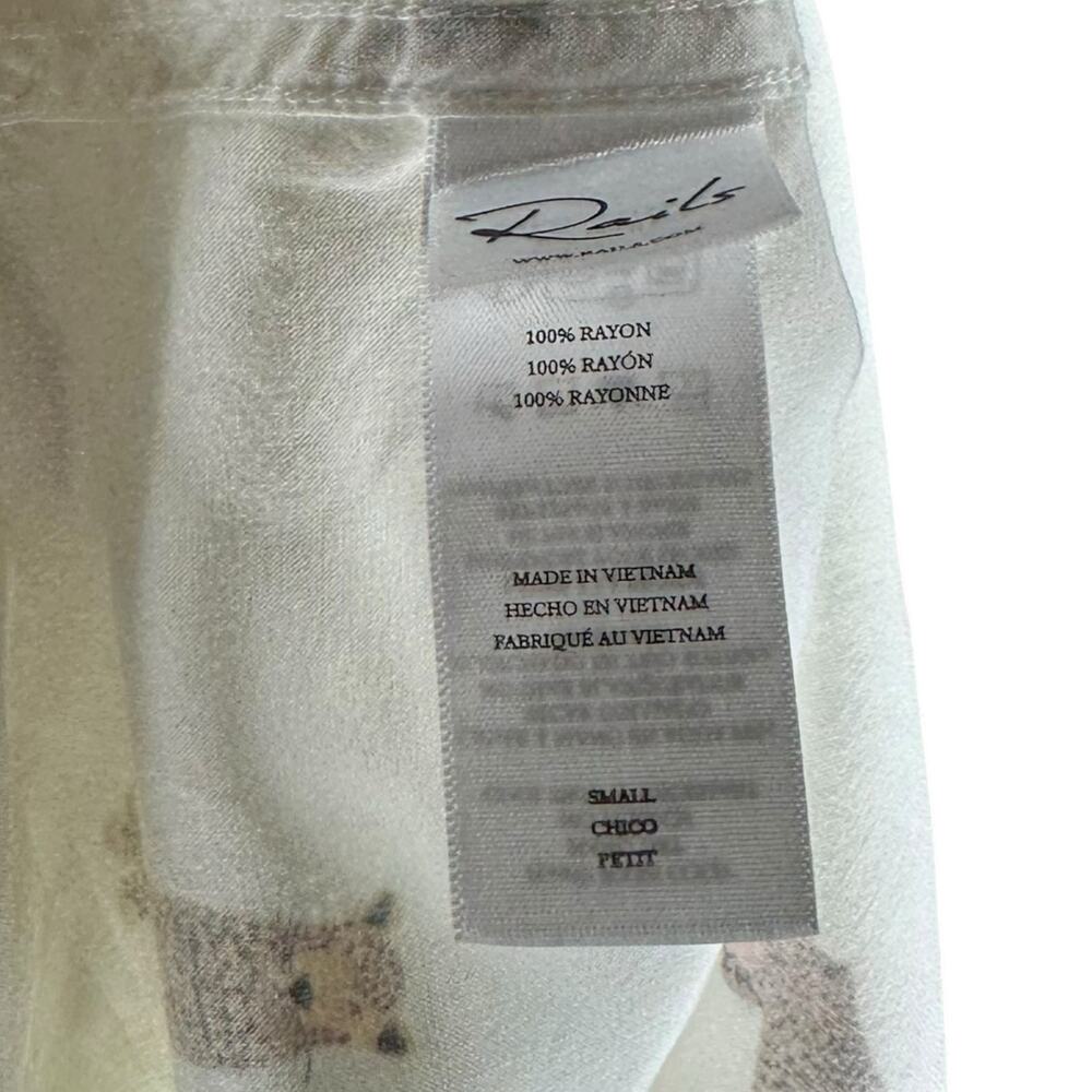 RAILS White Jaguar Print Long Sleeve Button Down … - image 7